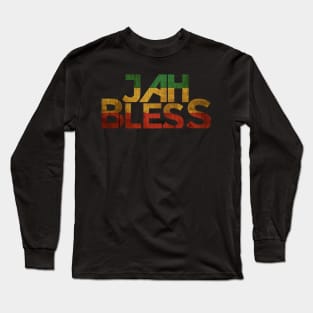 Jah Bless Rastafarian Reggae Roots Rock Design Long Sleeve T-Shirt